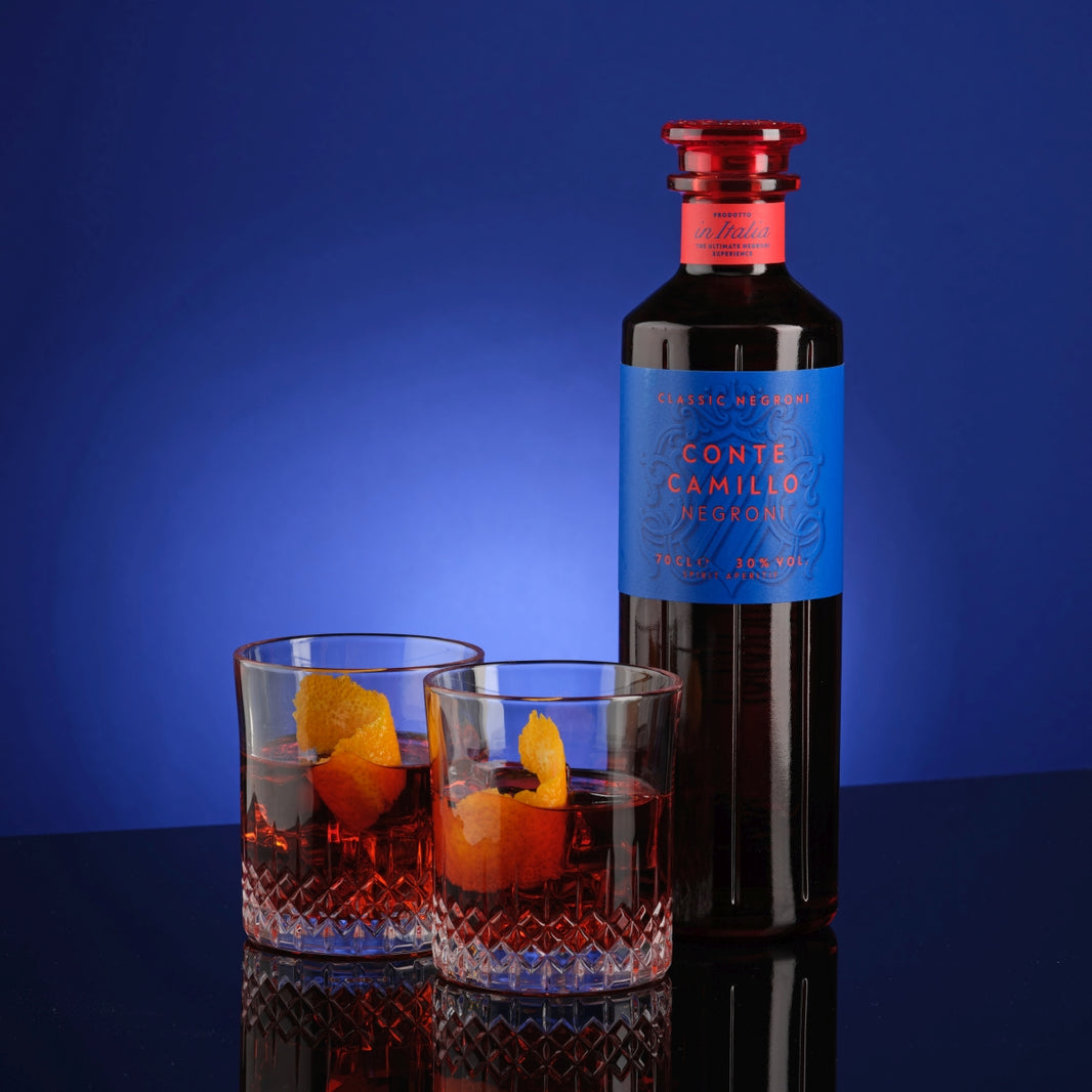 Conte Camillo Negroni - 1x Flasche mit 2x Gläser